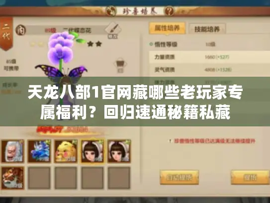 天龙八部1官网藏哪些老玩家专属福利？回归速通秘籍私藏