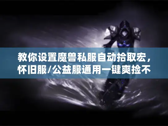 教你设置魔兽私服自动拾取宏，怀旧服/公益服通用一键爽捡不卡手