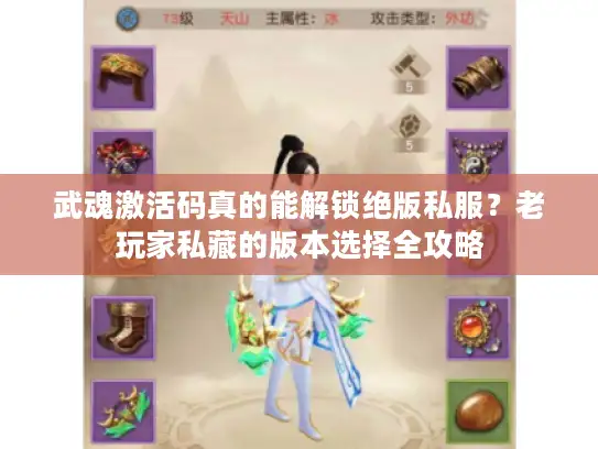 武魂激活码真的能解锁绝版私服？老玩家私藏的版本选择全攻略
