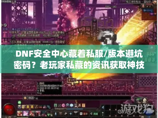 DNF安全中心藏着私服/版本避坑密码？老玩家私藏的资讯获取神技