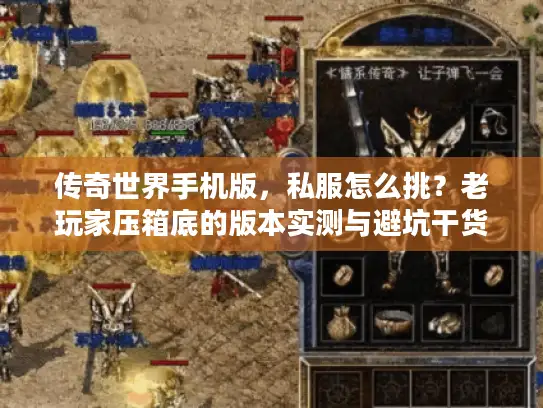 传奇世界手机版，私服怎么挑？老玩家压箱底的版本实测与避坑干货