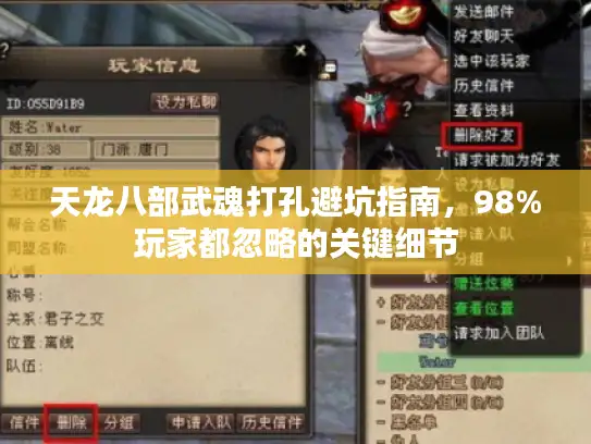 天龙八部武魂打孔避坑指南，98%玩家都忽略的关键细节