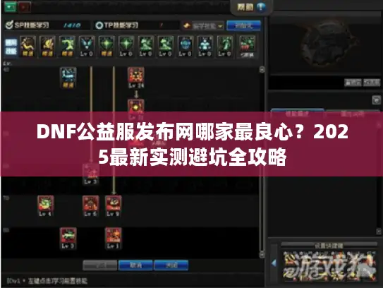 DNF公益服发布网哪家最良心？2025最新实测避坑全攻略