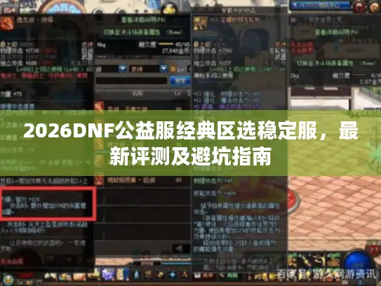 2026DNF公益服经典区选稳定服，最新评测及避坑指南