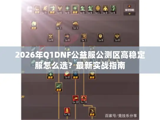 2026年Q1DNF公益服公测区高稳定服怎么选？最新实战指南