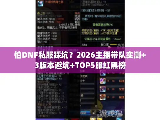 怕DNF私服踩坑？2026主播带队实测+3版本避坑+TOP5服红黑榜