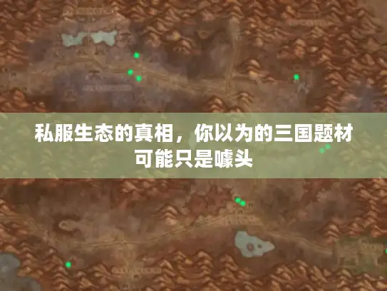 私服生态的真相，你以为的三国题材可能只是噱头