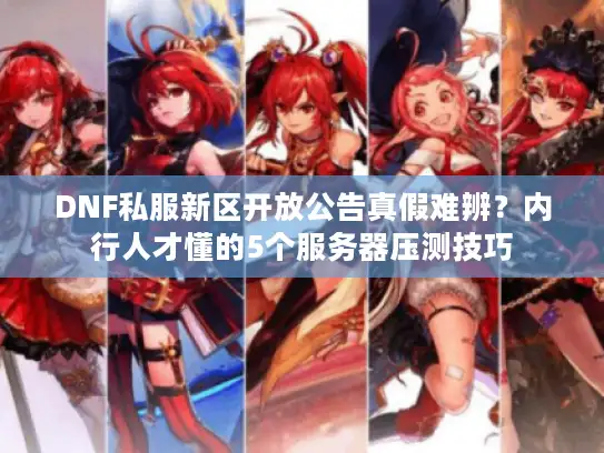 DNF私服新区开放公告真假难辨？内行人才懂的5个服务器压测技巧