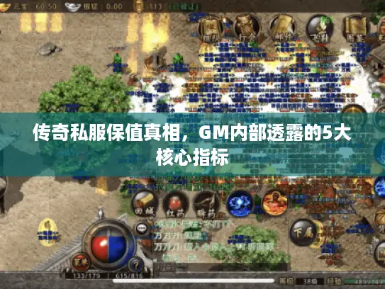 传奇私服保值真相，GM内部透露的5大核心指标